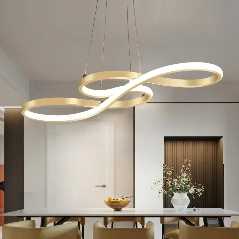 إضاءة LED حديثة على شكل حلقات - تصميم أنيق ومستقبلي