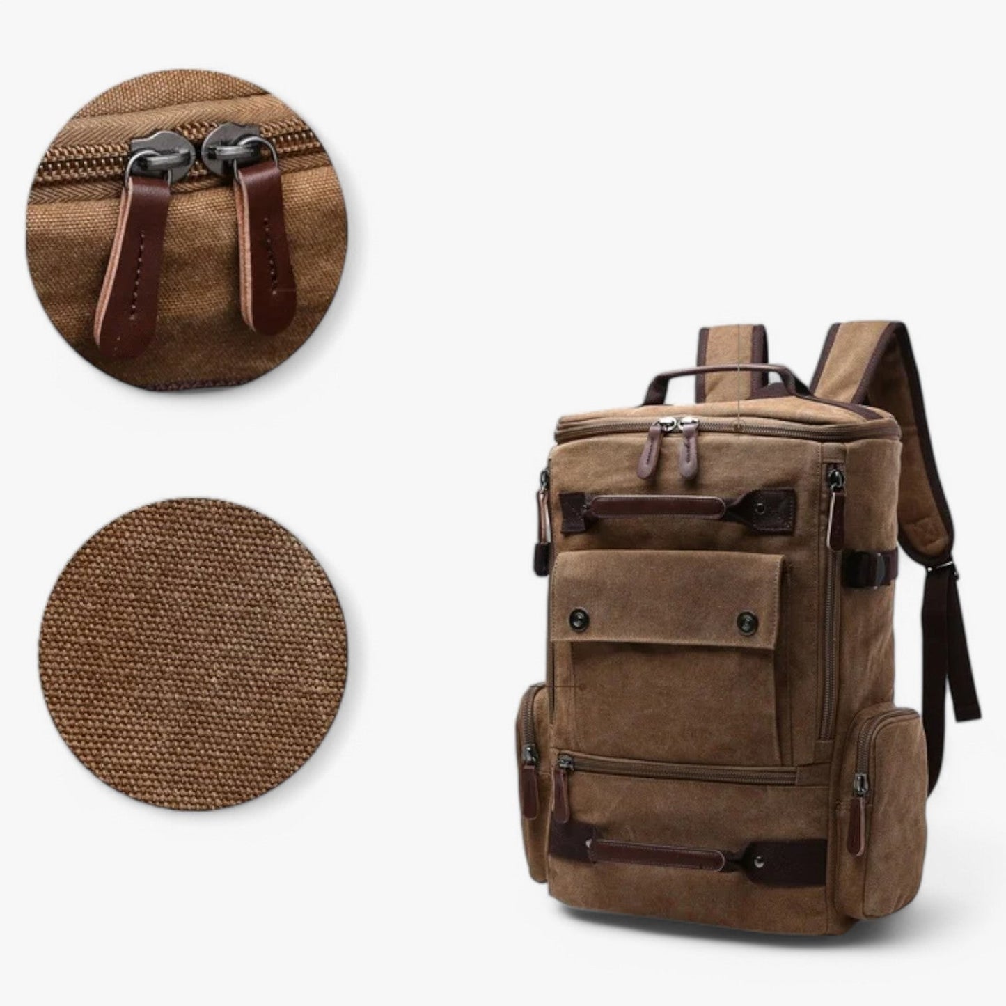Mochila Vintage Com Compartimento Para Computador Portátil
