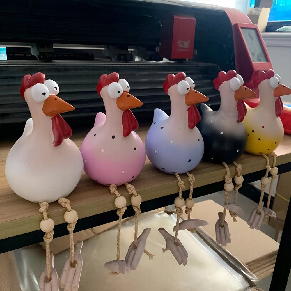 Άγαλμα κόκορα με μεγάλα μάτια - Πρωτότυπη διακόσμηση & διασκεδαστικές λεπτομέρειες