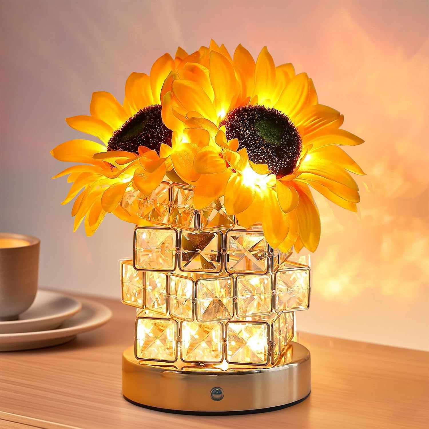 Lampada da Tavolo Girasole – Luce Calda e Decorativa