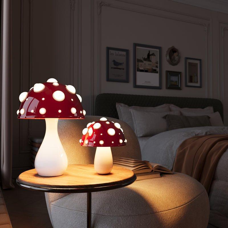 Lâmpada de Mesa Cogumelo – Iluminação Suave e Estilo Original