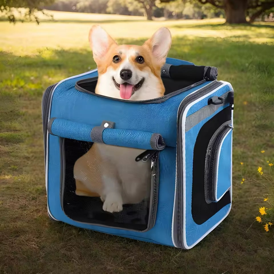 Állatok számára készült, kinyitható kerékpáros kosár – Praktikus és kényelmes