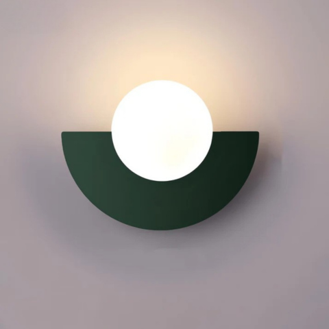 Modern Wall Sconce – Half-Circle Shape and Soft Lighting