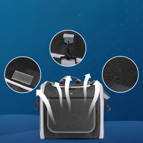 Állatok számára készült, kinyitható kerékpáros kosár – Praktikus és kényelmes