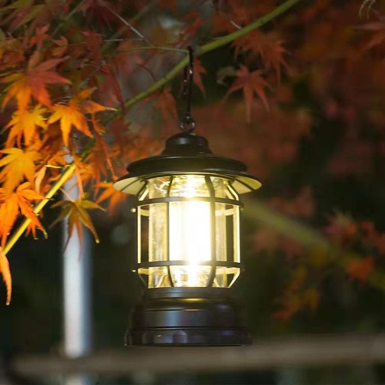 Retro lampa kempingowa LED - styl vintage i praktyczność