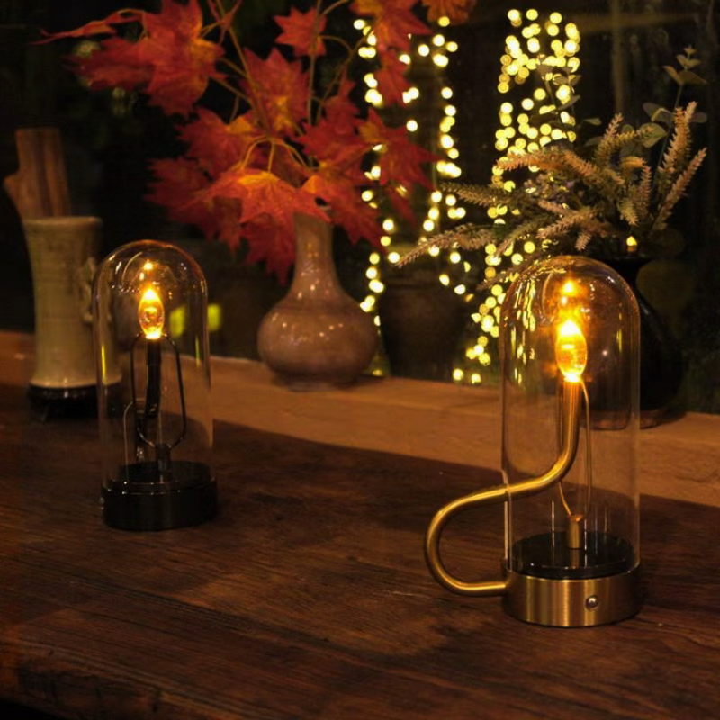 Lampe De Table — Éclairage Chaleureux Effet Flamme