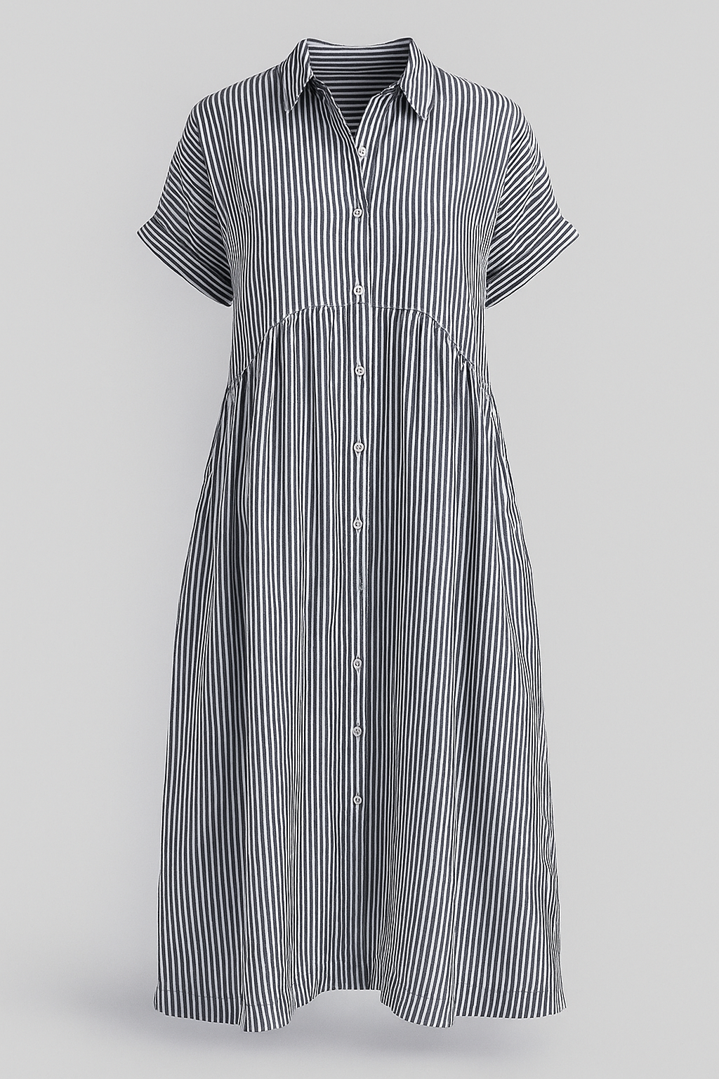 Vestido Midi Com Bolsos – Elegante, Confortável E Com Bolsos Práticos