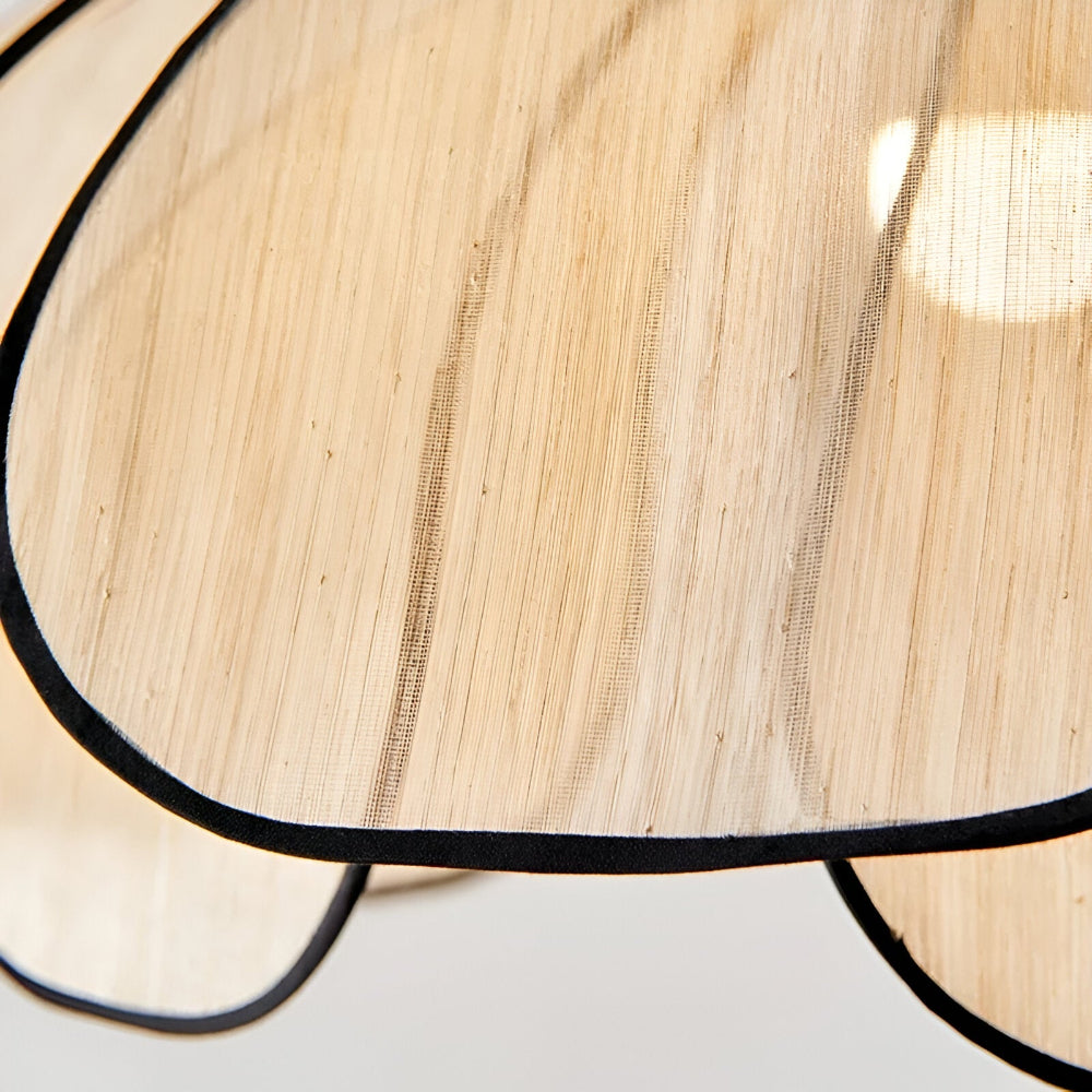 Elegant hengelampe i naturlig kurv - naturlig dekorasjon og harmonisk belysning