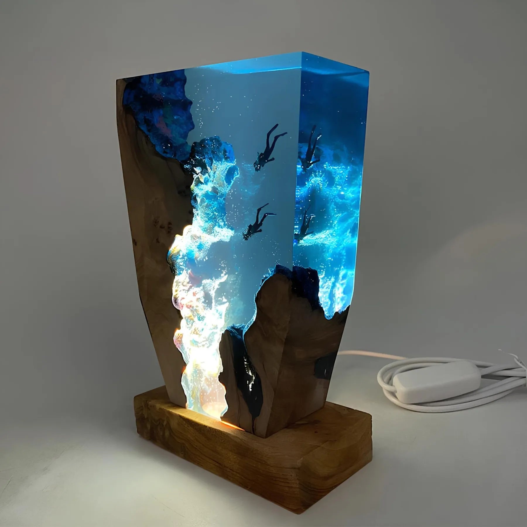 Lâmpada de Mesa Oceânica – Decoração Luminosa Aconchegante 