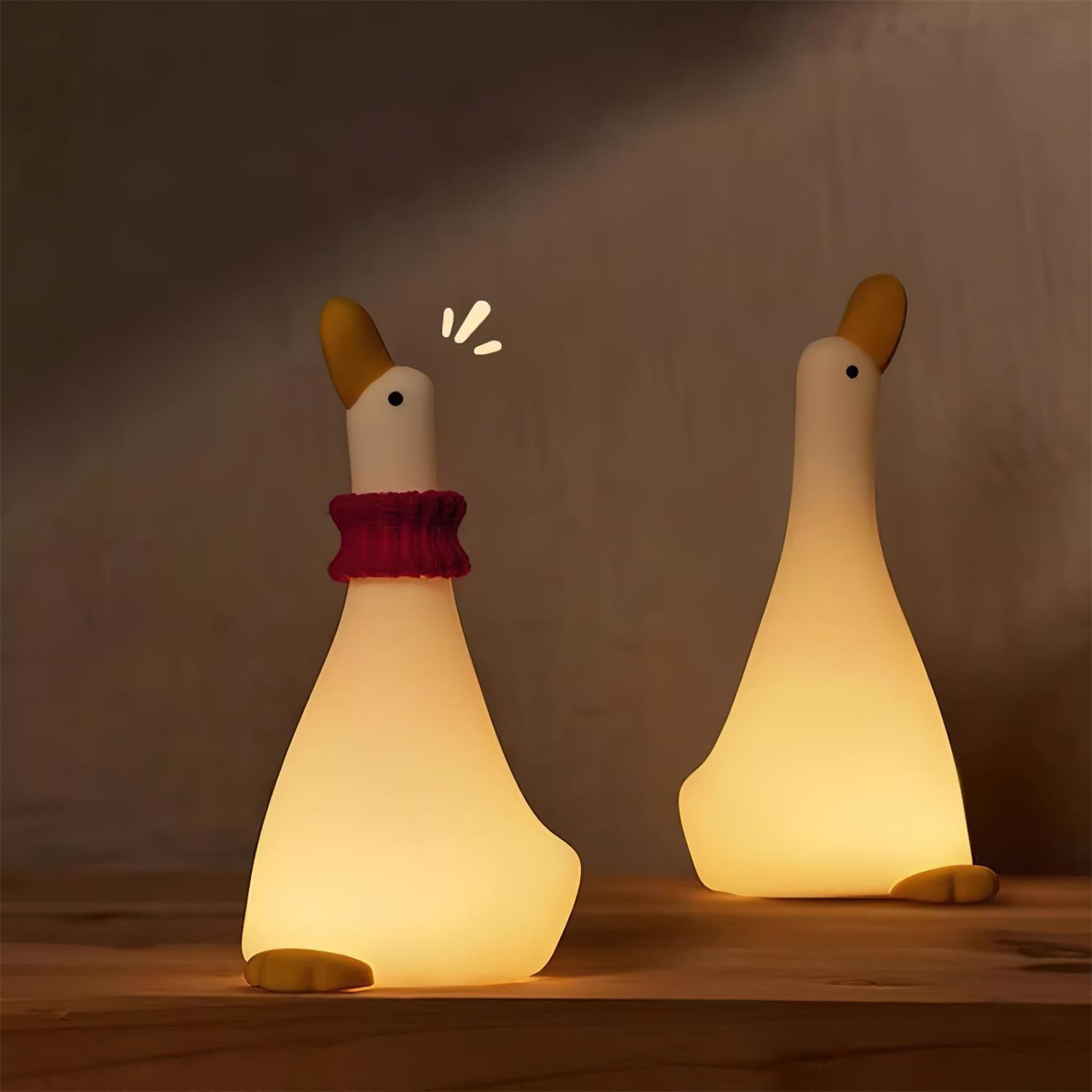 Lumină de noapte cu gâscă fermecată - lumină tactilă și design liniștitor