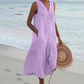 Sandrine | Vestido Leve de Verão – Elegância e Decote em V 