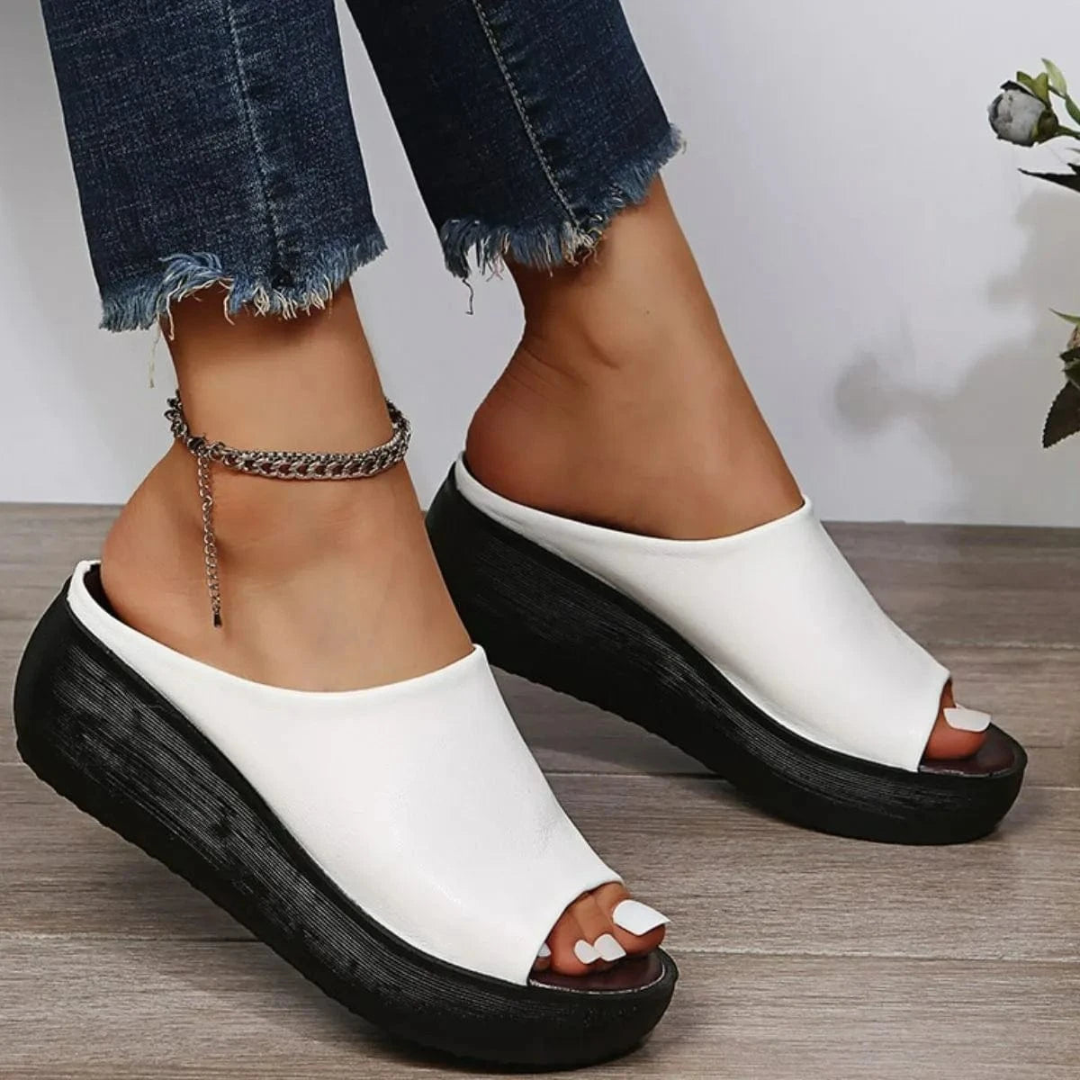Sandali a piattaforma - Punta aperta elegante 