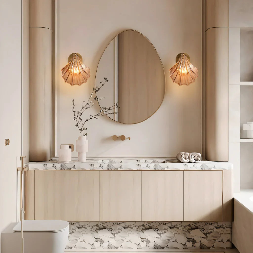 Aplique de Parede Concha – Iluminação Elegante e Marinha 
