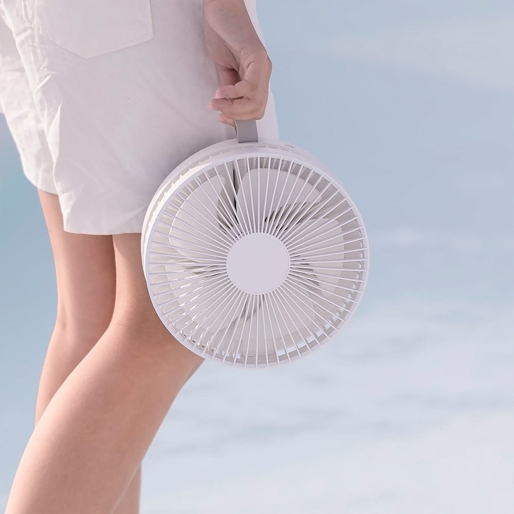 Teleskopischer tragbarer Ventilator mit integriertem Akku 