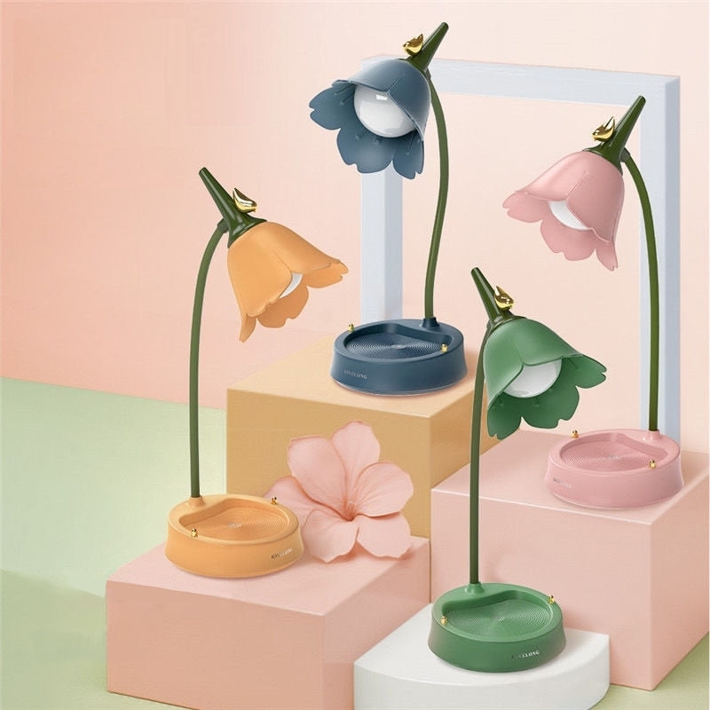 Skrivbordslampa Blomma – Elegans Och Mjuk Ljus 