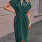 Nadia | Crossed Midi Dress – Elegant and Feminine 