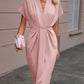 Nadia | Crossed Midi Dress – Elegant and Feminine 