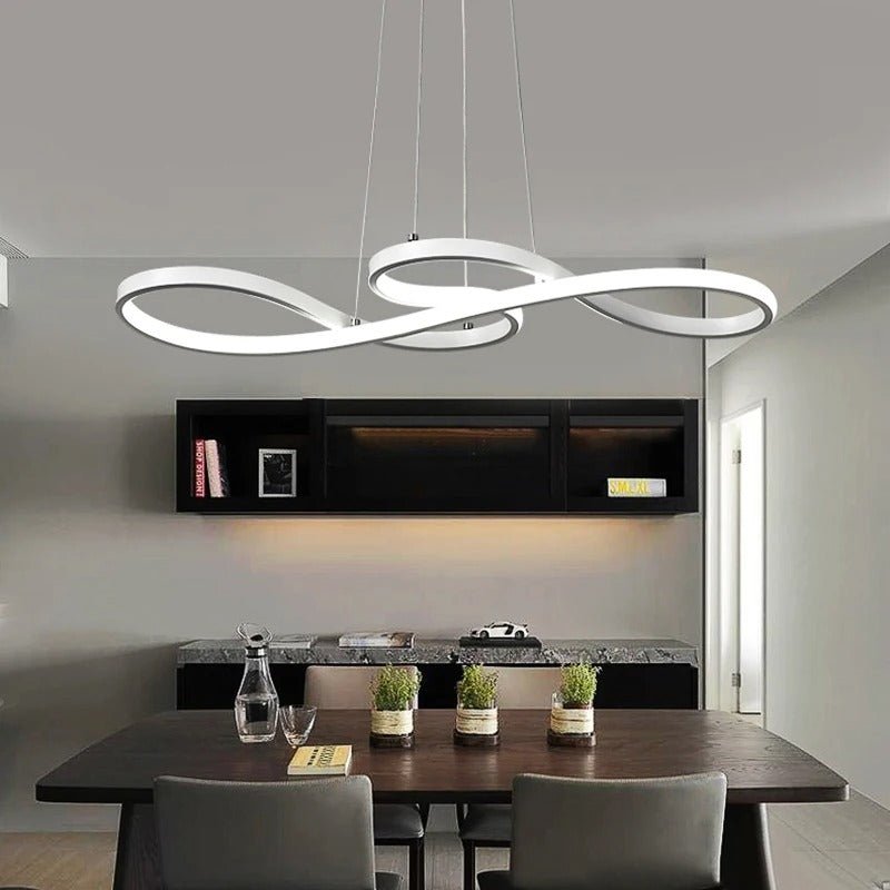 إضاءة LED حديثة على شكل حلقات - تصميم أنيق ومستقبلي 