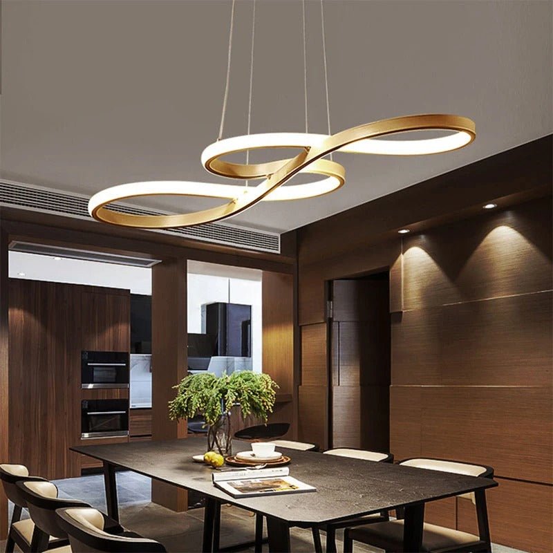 Suspension LED Moderne À Anneaux – Design Élégant Et Futuriste