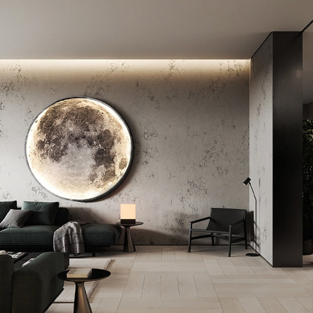 Nástěnná lampa 3D LED – Měsíc pro jedinečnou atmosféru 