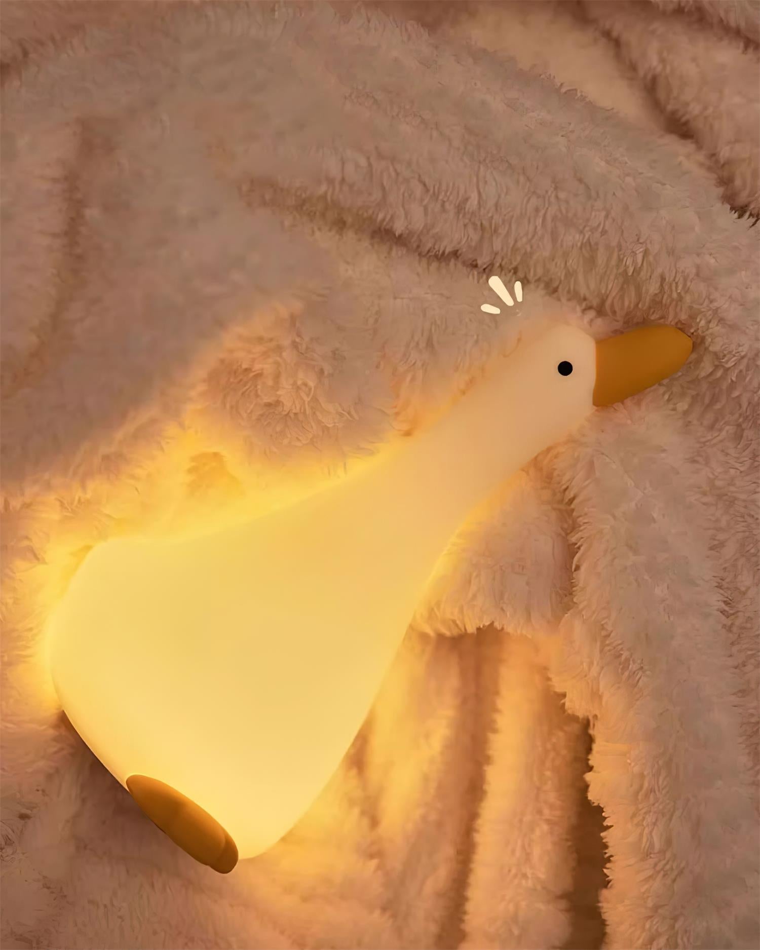Lumină de noapte cu gâscă fermecată - lumină tactilă și design liniștitor