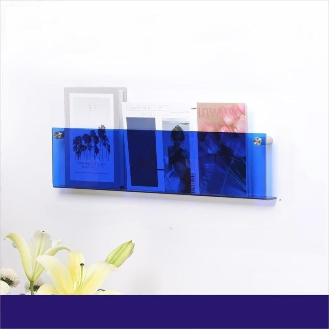 Raft de perete pentru reviste transparent – Design elegant și modern 