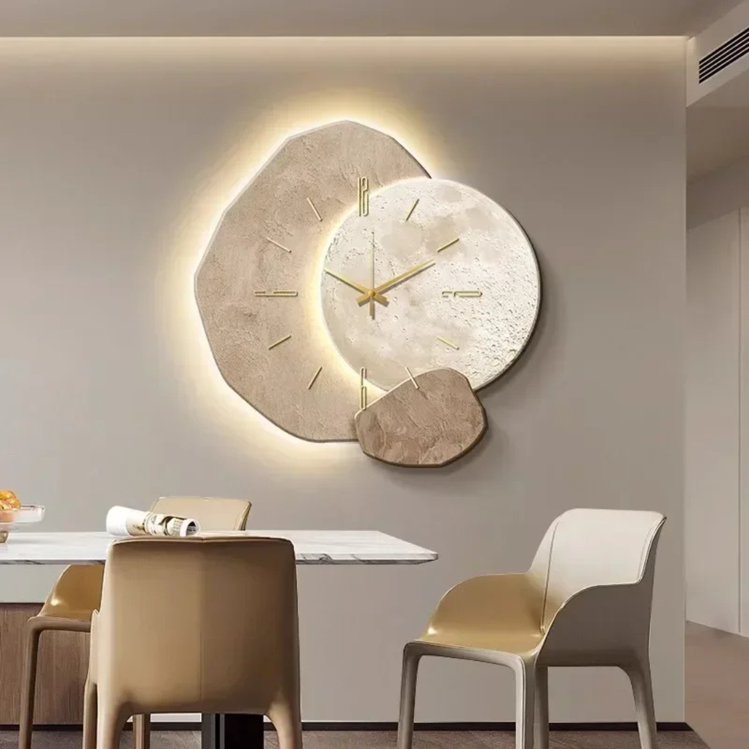 Duża Zegar Ścienny – Nowoczesny Design i Ambientowe Światło LED 