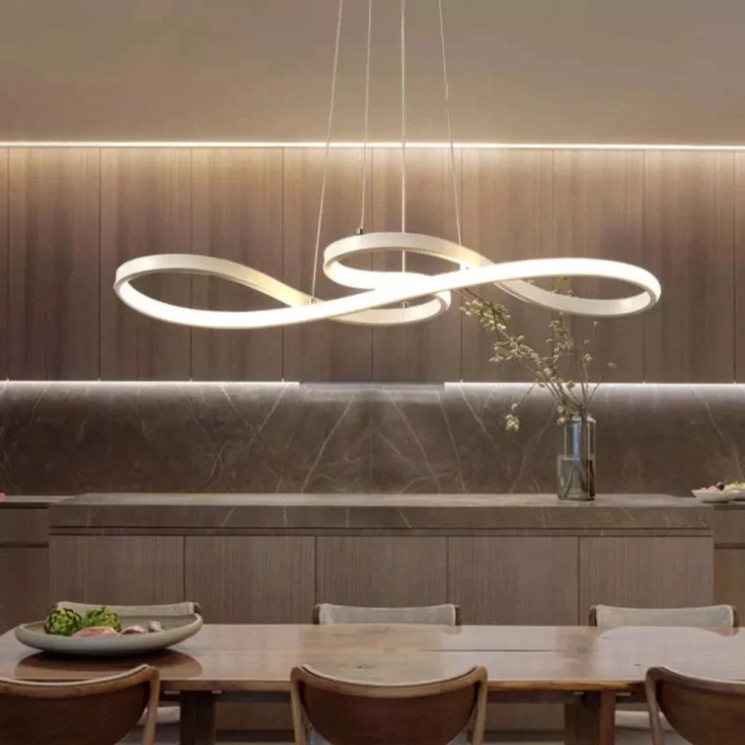 إضاءة LED حديثة على شكل حلقات - تصميم أنيق ومستقبلي 