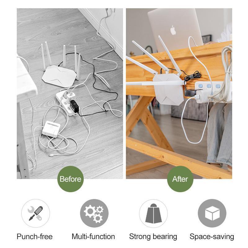 Double-sided adhesive hooks for drill-free storage 