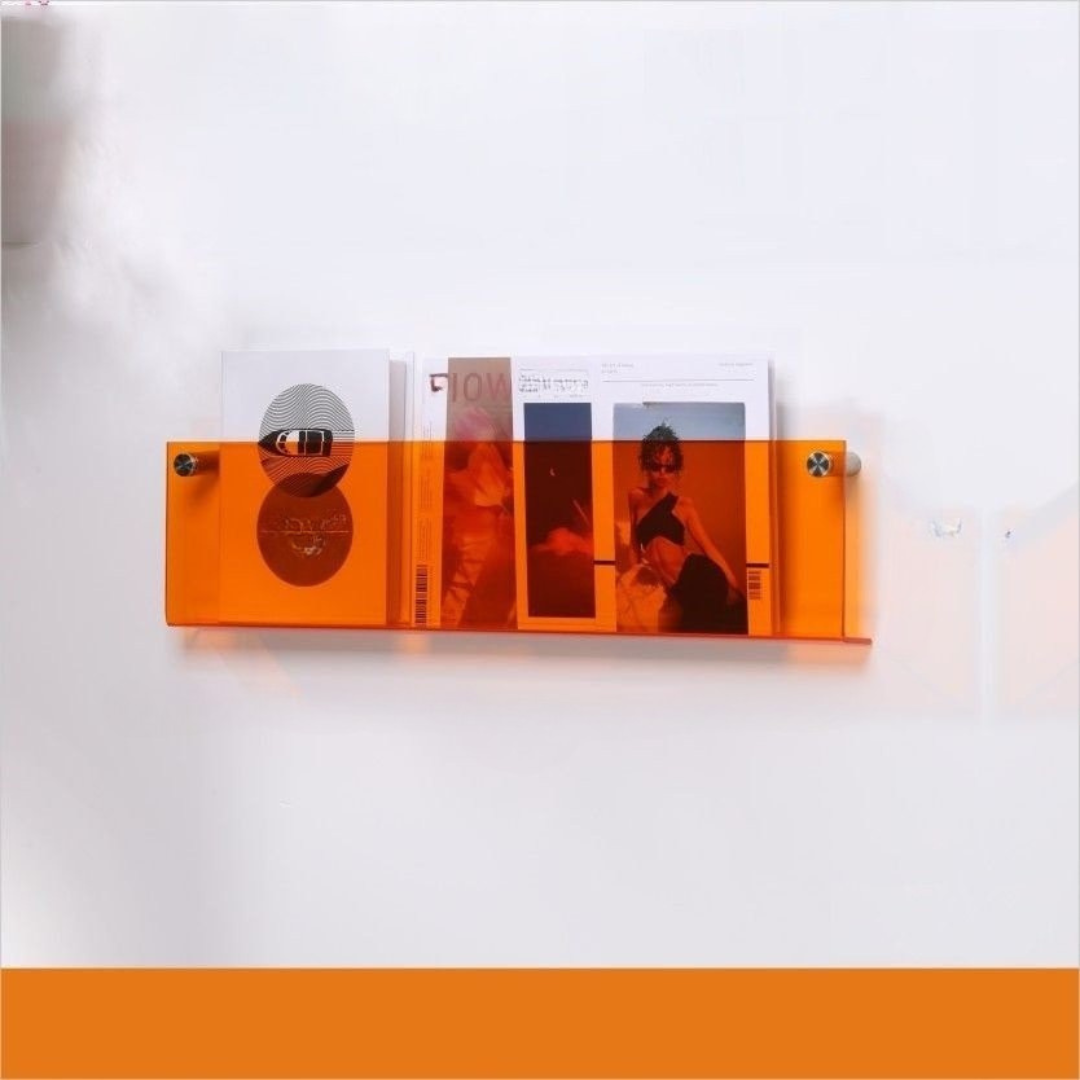 Raft de perete pentru reviste transparent – Design elegant și modern 