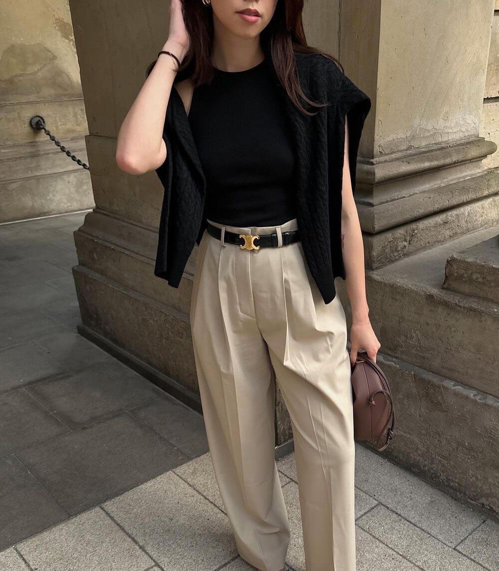 Cinturón Elegante – Acabado Chic y Hebilla Dorada de Tendencia 
