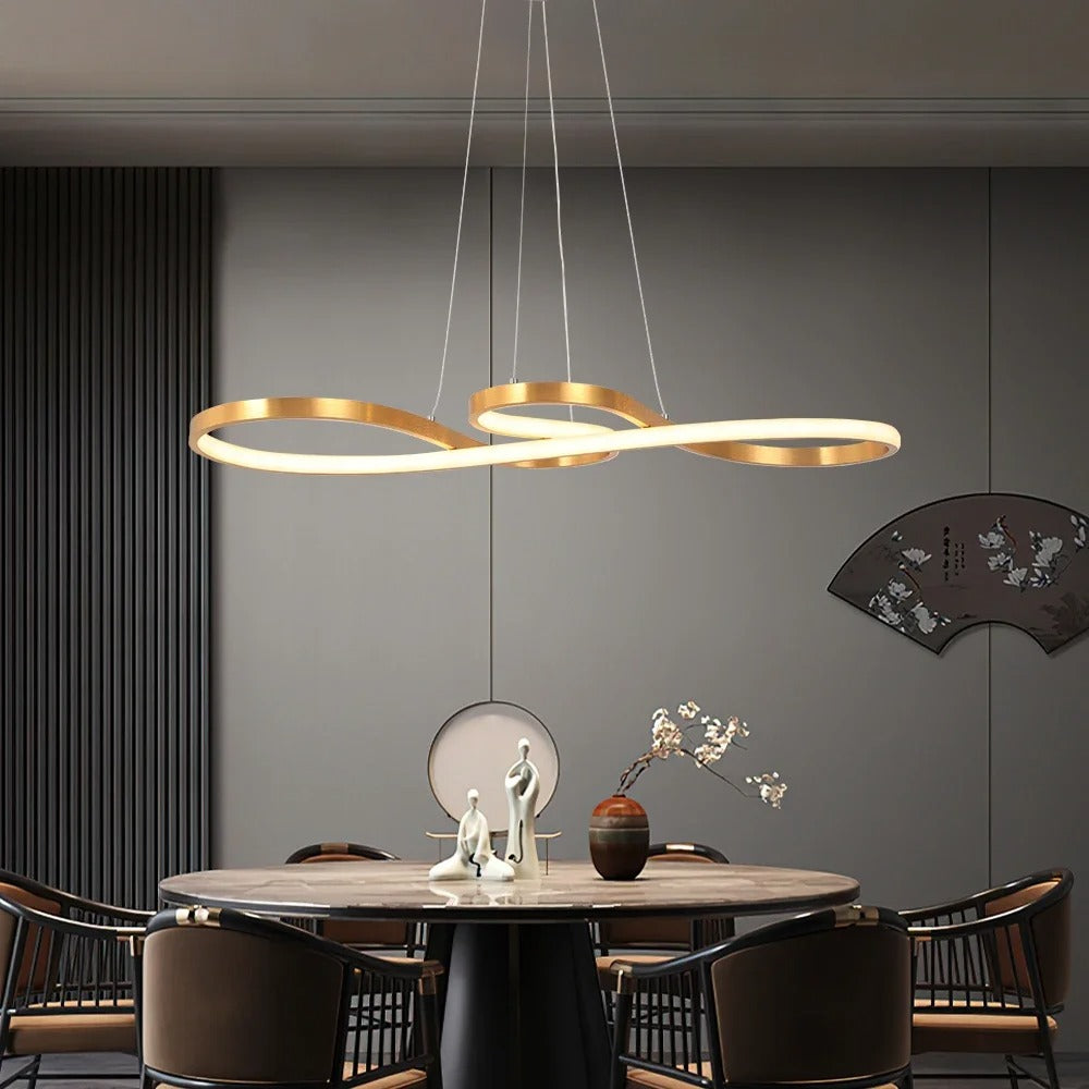 إضاءة LED حديثة على شكل حلقات - تصميم أنيق ومستقبلي 