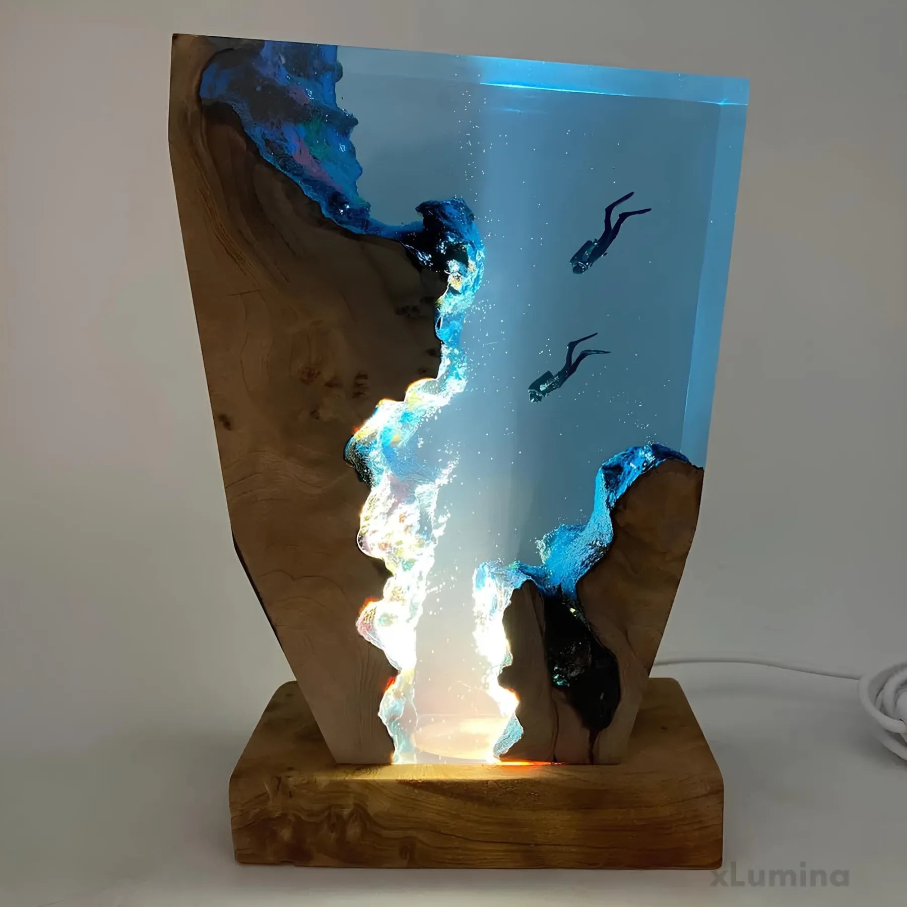 Lâmpada de Mesa Oceânica – Decoração Luminosa Aconchegante 
