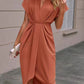 Nadia | Crossed Midi Dress – Elegant and Feminine 