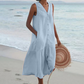 Sandrine | Vestido Leve de Verão – Elegância e Decote em V 