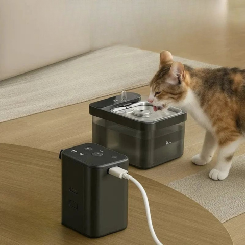 Trådlös Vattenskål för Katt – Frihet och Kontinuerlig Hydrering 