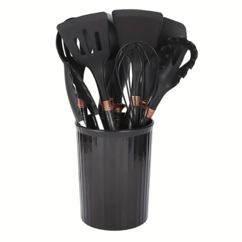 Ensemble D’Ustensiles De Cuisine En Silicone — Résistance, Souplesse & Design Moderne