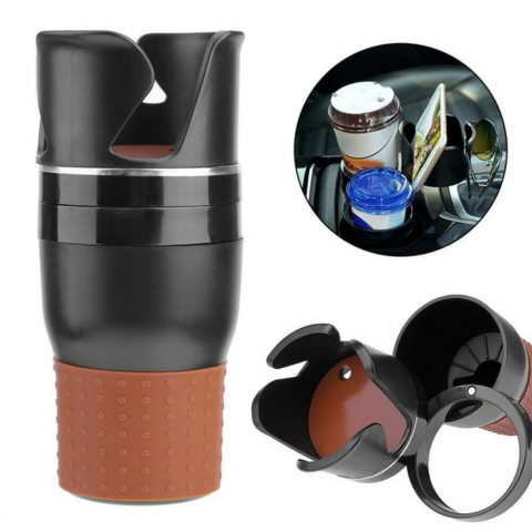 Organizador rotativo de porta-copos para automóveis - Poupança de espaço e conforto na condução