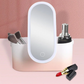 Organizador de maquilhagem de viagem com espelho LED integrado 