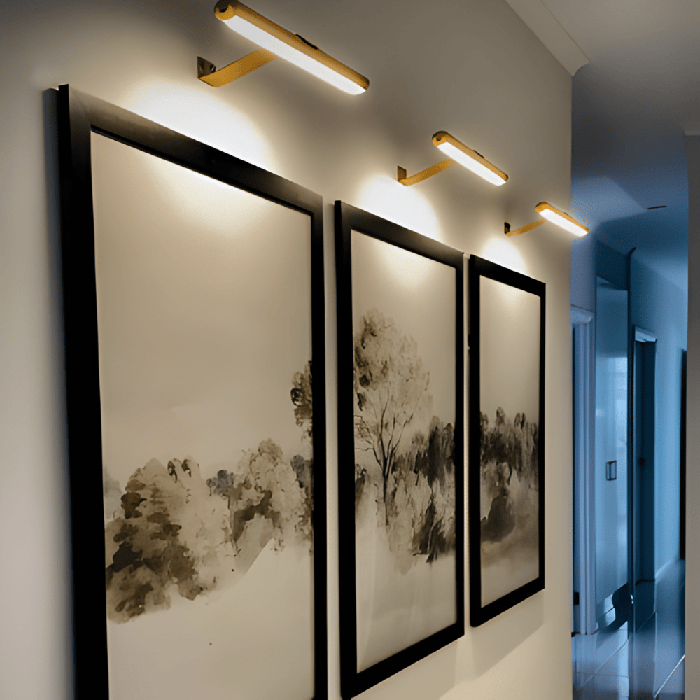 ワイヤレスUSB充電式LEDウォールランプ-フル回転＆便利な充電