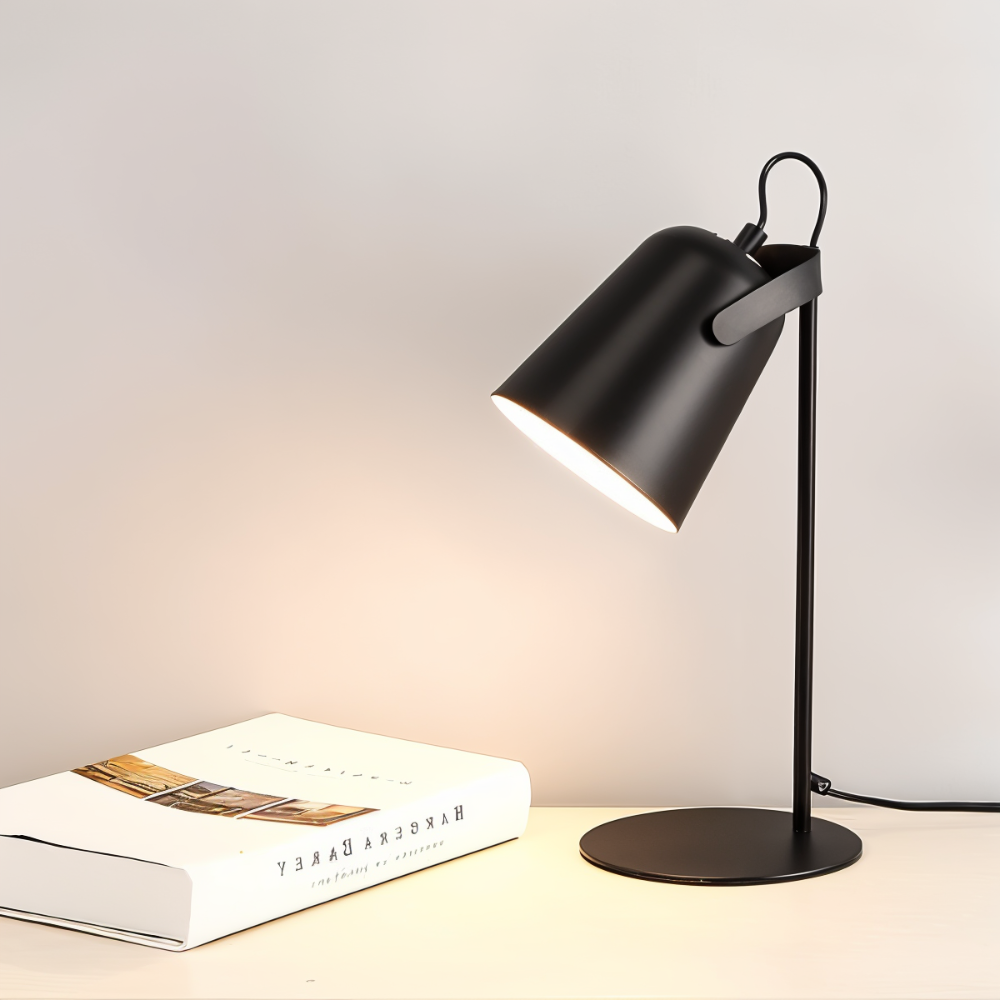 Lâmpada de Mesa Rotativa Moderna – Elegância e Funcionalidade 