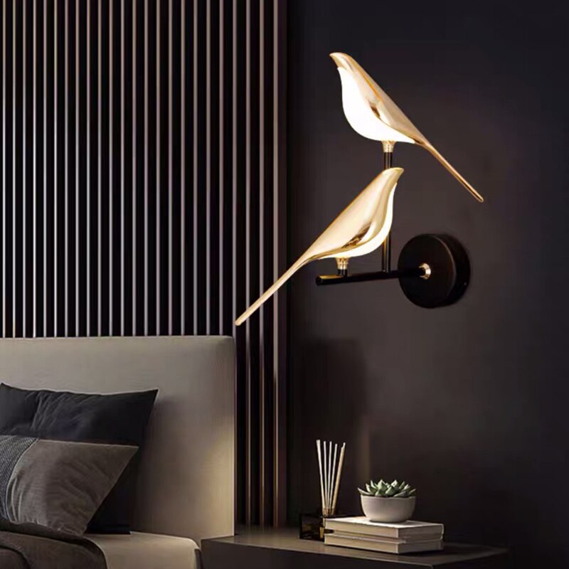 Wandlampe Vogel – Zarte und leuchtende Dekoration 